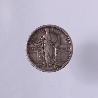 Raw 1917-S Standing Liberty 25C San Francisco Silver Quarter Coin - Image 1 of 2