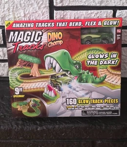 Magic Tracks Dino Chomp Glow in The Dark Race Track for Ages 3 Up 160 Pieces NEW - Picture 1 of 5