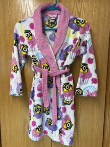 DESPICABLE ME Minion Bathrobe ~ Girls ~ size Medium ~ Flame Resistant - Picture 1 of 9
