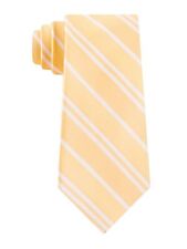 Tommy Hilfiger Men's Neck Tie Yellow Flatiron Striped SKINNY Slim Silk 438