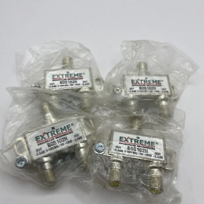 4 Extreme BDS 102H 2-Way Digital Broadband Engineering Coax Cable Splitter NEW - Image 1 of 4