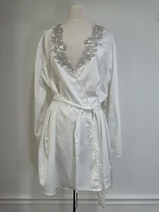Vintage Flora Nikrooz Robe langes Nachthemd Schlaf Damen L/XL 100 % Polyester - Bild 1 von 11
