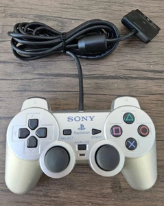 Sony PS2 Controller SCPH-10010 Silver OEM A2 - Picture 1 of 3