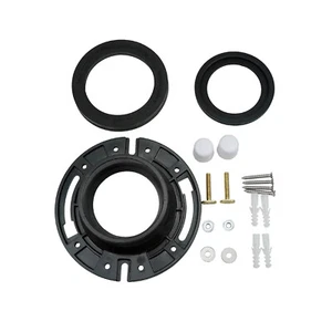Black RV Toilet Seal & 3 Inch Socket RV Toilet Flange Kit for RV 300/310/320 - Picture 1 of 8