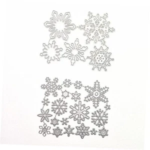 Christmas Snowflake Metal Die Cuts,Merry Christmas Snow Flower Cutting Dies - Picture 1 of 5