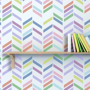 Plantilla de pared barajada de espina de arenque para decoración de pared hágalo usted mismo - Imagen 1 de 5