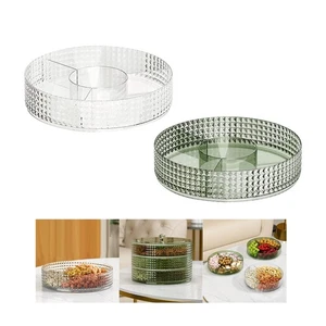 Turntable 10Inches Cosmetic Storage Box Snacks Container Convenient Round for - Picture 1 of 15