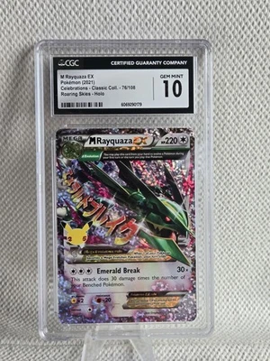 M Rayquaza EX Celebrations Classic Collection- Roaring Skies 76/108 CGC 10  - Image 1 of 3