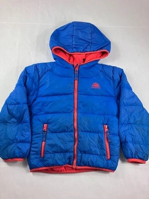 Snozu Kids' Puffer Jacket with Hood Size 5 Blue & Orange, Warm Snow Winter flaw - Image 1 of 4