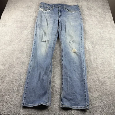 Levis 559 Relaxed Straight Fit Jeans Mens 34x34 Blue  Mid Rise Distressed - Image 1 of 4