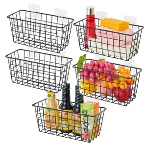 5 Pack Hanging Storage Basket, Bathroom Basket, Household Goods, with - Picture 1 of 8
