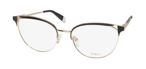 NEW FURLA VFU294 GLASSES FULL-RIM METAL & PLASTIC WOMENS 53-17-135 CAT EYE 0301 - Picture 1 of 8