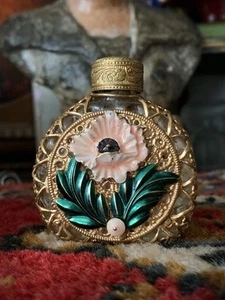 Vintage Bohemian Glass Perfume Bottle Rare - Picture 1 of 12