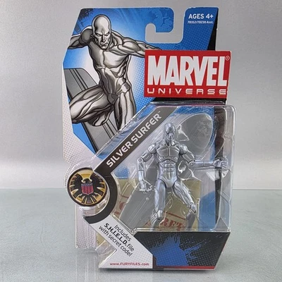 漫威宇宙银色冲浪者 3.75 英寸可动人偶 #003 Shield 孩之宝 2008 全新 — 第 1/4 张图片