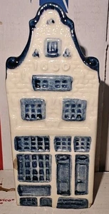 Vintage KLM Airlines Blue Delft Porcelain House #12, Empty - Picture 1 of 7