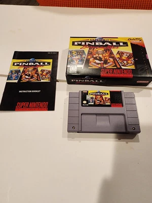 Super Pinball: Behind the Mask  (SNES, 1994)  Game,Box, and manual - Great Shape - Image 1 of 4