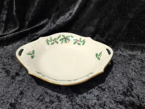 Lenox "Holiday" Replacement Candy Dish, Holly And Berry Motif, 8" - PRE-OWNED - Picture 1 of 11