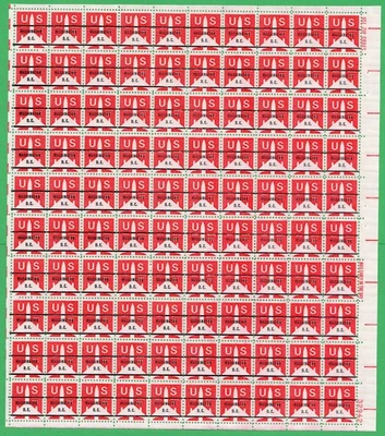 Scott #c78b Jet Precanceled (D.C.) Sheet of 100 Airmail Stamps - MNH P#32942 LR - Image 1 of 2