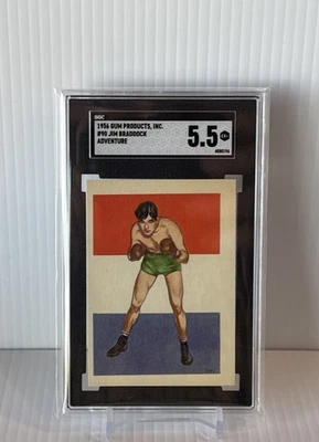 1956 Gum Inc Adventure Jim Braddock James Braddock  #90 SGC 5.5 Ex+ - Image 1 of 2