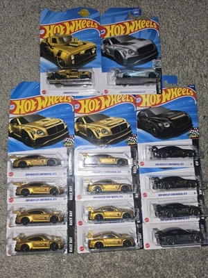 Lote de 13 Hot Wheels 2018 Bentley Continental GT3 HW Race Day 7/10. 3 diferentes  - Imagem 1 de 4