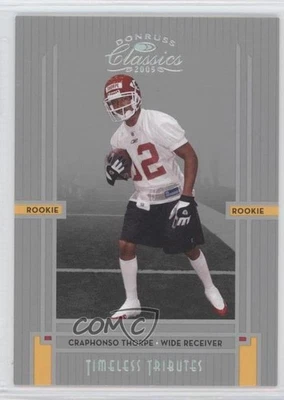 2005 Donruss Classics Timeless Tributes Silver /50 Craphonso Thorpe Rookie RC - Image 1 of 2