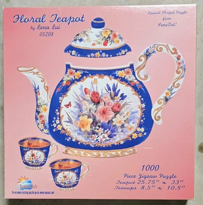 1000 Piezas Forma Especial Puzzle #05208 Tetera Floral Por Lena Lui SunsOut Juguetes ¡Nuevo! Foto 1 de 3