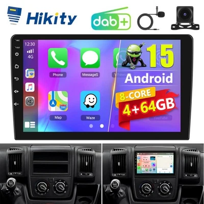DAB+ 8-Core 4+64G Android 15 Radio Für Fiat Ducato Peugeot Boxer Citroen Jumper - Bild 1 von 4