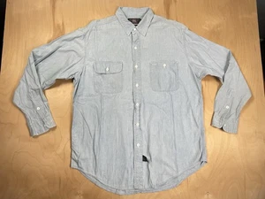 Double RL Polo Ralph Lauren Hemd Chambray Arbeit blau Baumwolle RRL Gr. L NEU - Bild 1 von 13