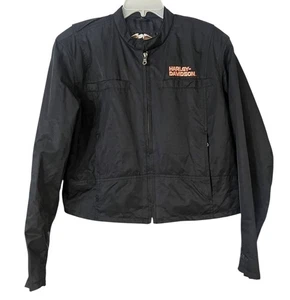 Harley Davidson Motorcycles Womens Cafe Racer Size XL Nylon Jacket Zip Moto B - Picture 1 of 5