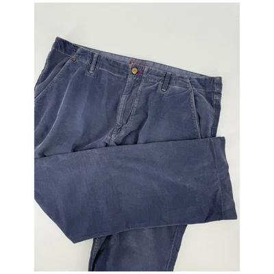 Pantalones de pana Robert Graham para hombre 38 azul chino preppy oficina pierna recta Foto 1 de 4