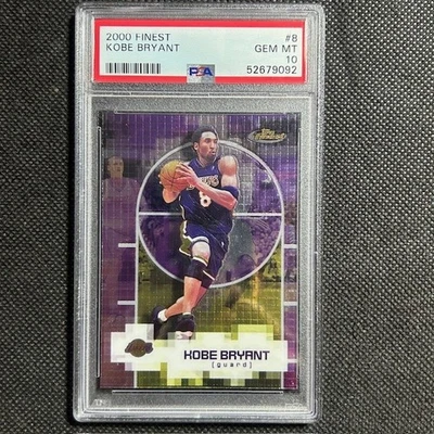 2000 Topps Finest #8 Kobe Bryant PSA 10 Gem Mint Los Angeles Lakers HOF - Image 1 of 2