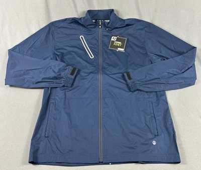 FootJoy Golf Jacket Hydroknit Rain Large Navy Blue Polyester NWT MSRP $250 - Image 1 of 4