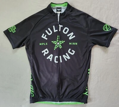 Twin Six Cycling Jersey Women’s LARGE All-City Fulton MPLS Full Zip Club Raglan - Image 1 of 4