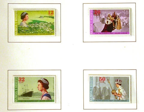 SAMOA Queens silver jubilee, MNH, Set of 4 stamps Cover