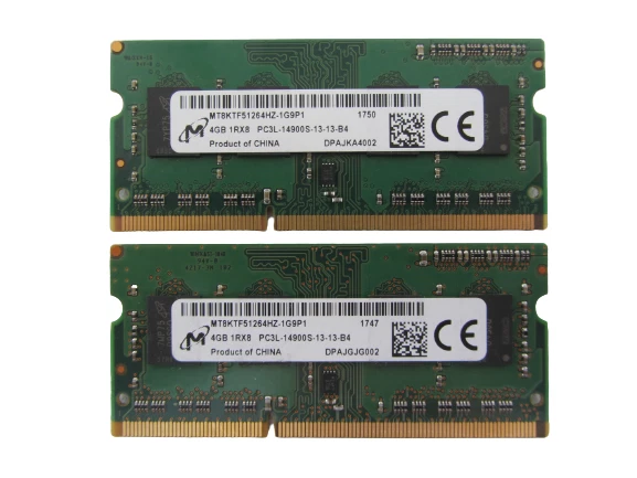 DDR3 8GB (2x4GB) PC3L-14900 LAPTOP MEMORY (2x4gb) SMT8KTF51264HZ-1G9P1 - Image 1 of 3