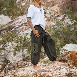 Ethnischer Stil Herren Mode Baggy Hippie Freizeithose Street Hip Hop Harem Hose - Bild 1 von 14