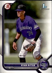 LOT OF 25 2022 BOWMAN DRAFT 1ST BASE PROSPECT BD136 RYAN RITTER ROCKIES - Picture 1 of 2