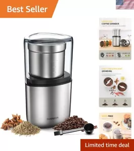 200W Electric Grinder for Coffee & Spices – 2 Stainless Steel Bowls Included - Picture 1 of 10