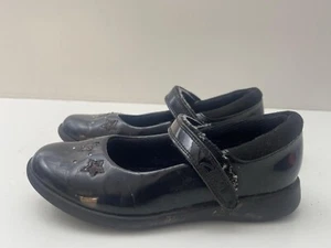 Clarks Black Patent Leather Girls Strap School Shoes Size Uk 11 G EU 29 - B20 - Picture 1 of 7