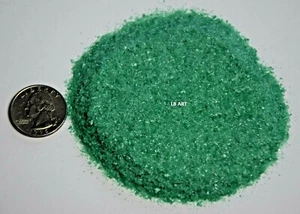 0145.01 - 1oz JADE GREEN OPALESCENT BULLSEYE GLASS FINE FRIT 90 COE - Picture 1 of 2