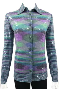 HERMOSA CAMISA MISSONI LENTEJUELAS TOP $1495 Italia 40 US 4 - Imagen 1 de 6