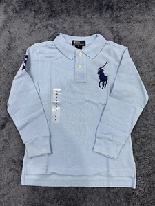 Polo Ralph Lauren Boys Long Sleeve Polo Shirt Big Pony Blue size 5, 413075 - Picture 1 of 6