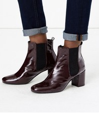 m&s black patent boots