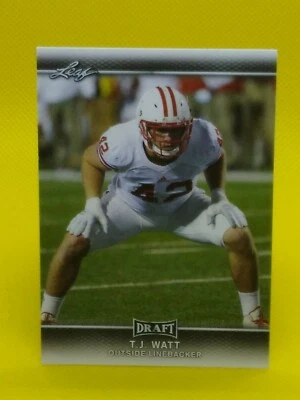 T.J. Watt 2017 Leaf ROOKIE #62 Wisconsin Badgers Pittsburgh Steelers - Image 1 of 2