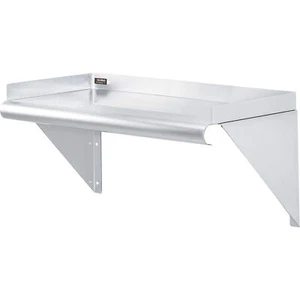 Global Industrial Estante de Montaje en Pared con Labio 1-1/2" Calibre 18 Acero Inoxidable 430 - Imagen 1 de 1