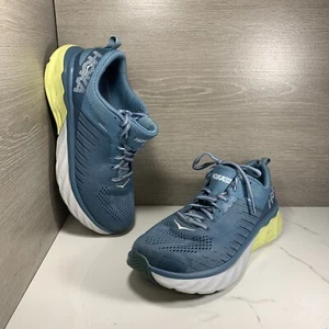 HOKA One One W ARAHI 3 Sz 9 Steel Blue, Yellow & White Women's Athletic Shoes - Afbeelding 1 van 13