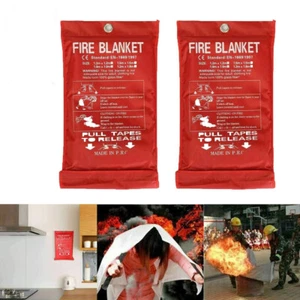 Feuerlöschdecke Löschdecke Feuerdecke Feuerlöscher 1x1m Fiberglas -Neu - Bild 1 von 8