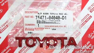Toyota Tacoma 05-15 TOYOTA rojo 3R3 emblema puerta trasera genuino 75471-04040-D1 Foto 1 de 4