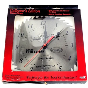 Craftsman Saw Blade Shop Clock Sears Roebuck 10" Steel Vintage 925206 - Picture 1 of 11