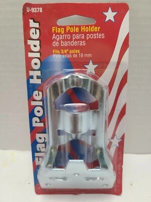 Soporte para poste de bandera Prime-Line U-9378 postes de acero enchapado 3/4 pulgadas Dia. Decoración  Foto 1 de 2